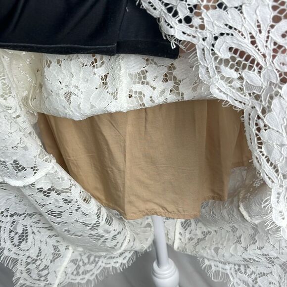 Lulus Off White Lace Dress with V Neckline - Picture 5 of 11